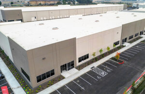 aerial shot of the new factory building.