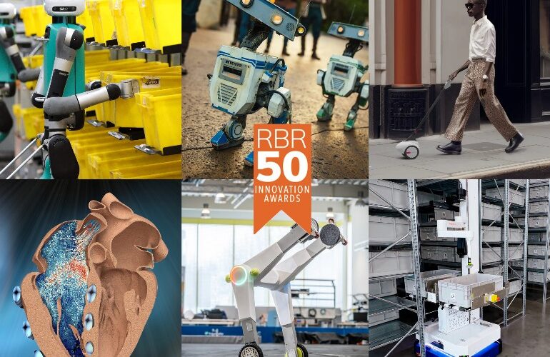 a collage showing various robots that won a 2024 RBR50 Robotics Innovation Awards.